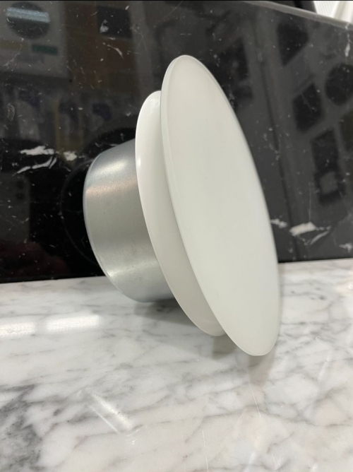 Анемостат со стеклянной внешней частью FOZA D 125 мм. RAL 9003